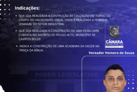 Relatório de ações – 1º semestre de 2025 As ações desenvolvidas no primeiro semestre de 2025 estão detalhadas nos documentos oficiais, disponíveis para consulta no site da Câmara Municipal de Campos Belos – GO. Reforçamos nosso compromisso com a responsabilidade e a transparência na gestão.